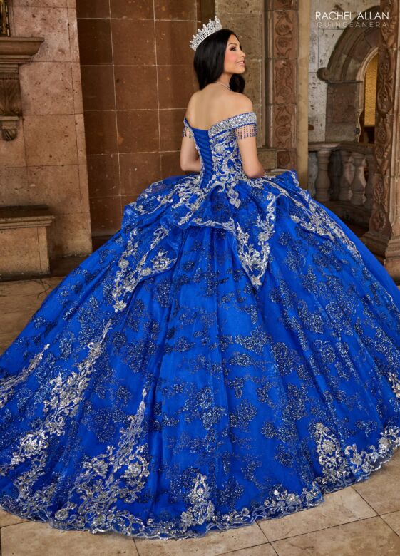 Rachel Allan RQ3128 Removable Sleeve Off-The-Shoulder Quinceanera Gown