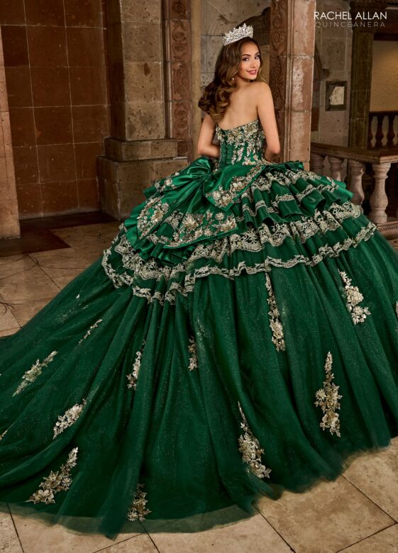 Rachel Allan RQ5003 Ruffle Skirt Removable Topper Sweet 16 Dress