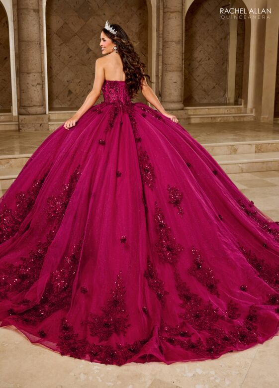 Rachel Allan RQ1163 Corset Bodice Strapless Quinceanera Gown