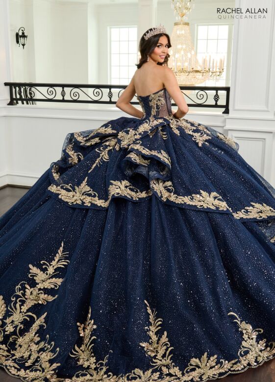Rachel Allan RQ3153 Puff Sleeve Illusion Bodice Quinceanera Gown
