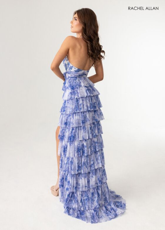 Rachel Allan 70985 Tiered Ruffle Skirt Floral Dress