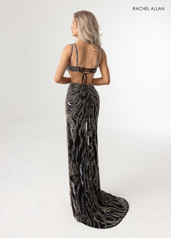 Rachel Allan 71005 Double Strap Embellished Dress