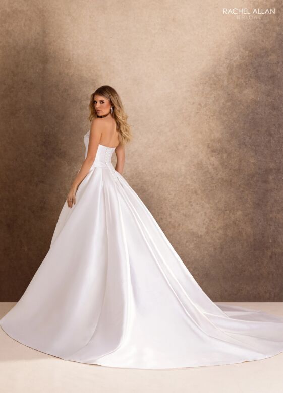 Rachel Allan RB2245 Beaded Sweetheart Neck Pleated Skirt Wedding Dress