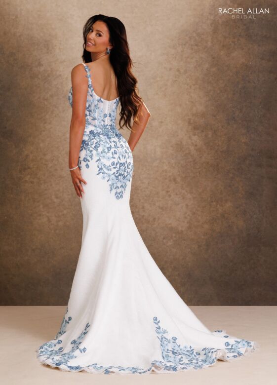Rachel Allan RB2255 Floral Applique Bodice Mermaid Wedding Dress