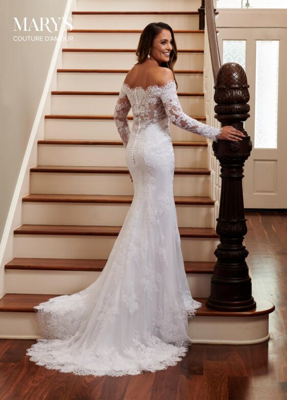 Rachel Allan MB4009 Long Sleeve Panel Tran Wedding Dress