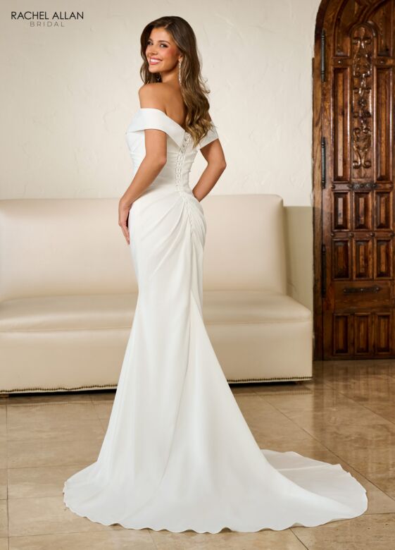 Rachel Allan RB2171 Lace-Up Back Off-The-Shoulder Wedding Dress