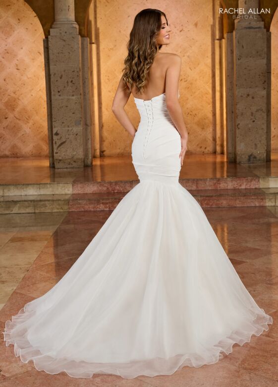 Rachel Allan RB2175 Mermaid Silhouette Drape Wedding Gown