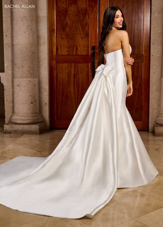 Rachel Allan RB3188 Crisscross Off-The-Shoulder Bridal Dress