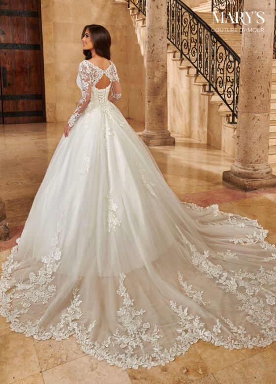 Rachel Allan MB4130 Cutout Back Long Sleeve Bridal Gown
