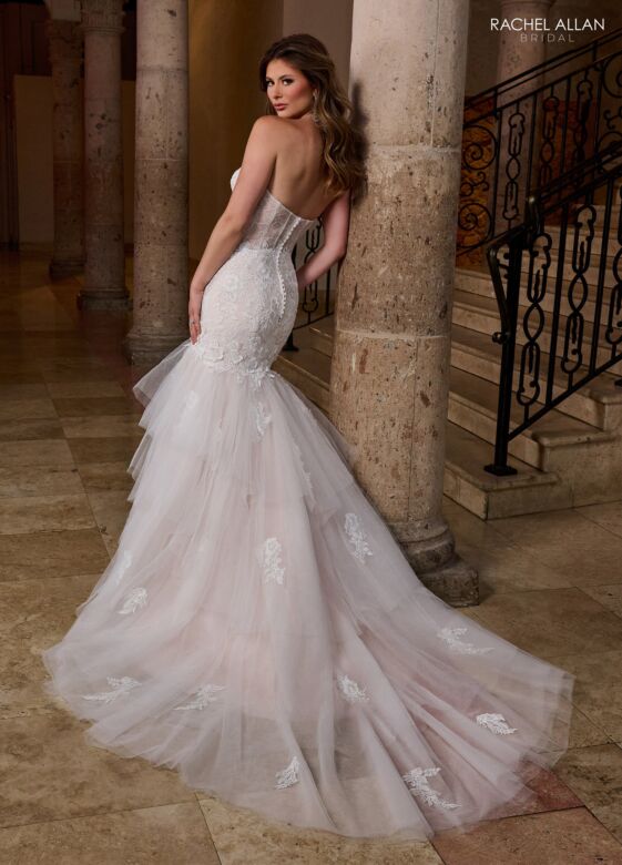 Rachel Allan RB5085 Tiered Skirt Strapless Mermaid Wedding Dress