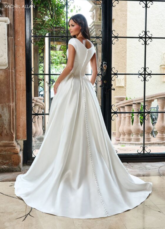 Rachel Allan RB7000 Corset Bodice Cap Sleeve Bridal Gown