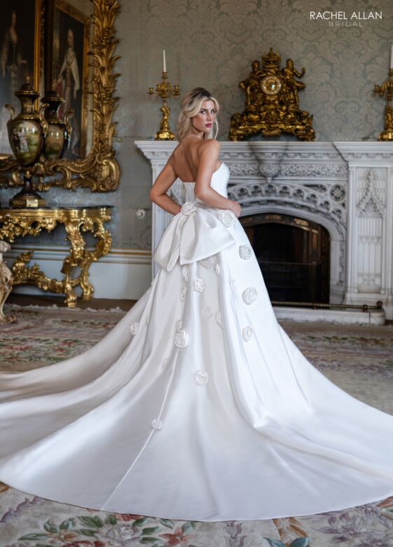 Rachel Allan RB5133 Removable Train Sweetheart Neck Bridal Gown