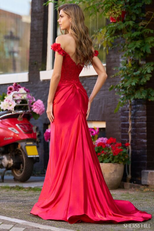 Sherri Hill 56200 Keyhole Bodice Off The Shoulder Dress