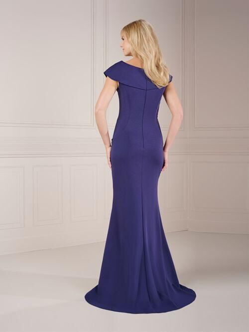 Christina Wu 17149 Beaded Bodice Portrait Neck Dress