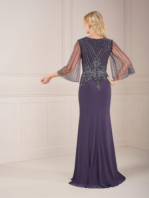 Christina Wu 17154 Angel Sleeves Beaded Bodice Dress