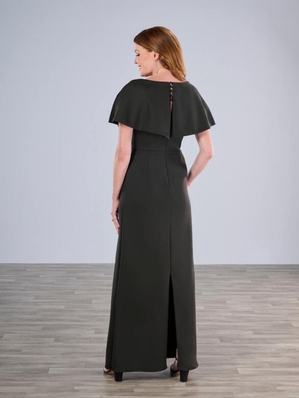 Christina Wu 17202 Surplice Bodice Back Slit Dress