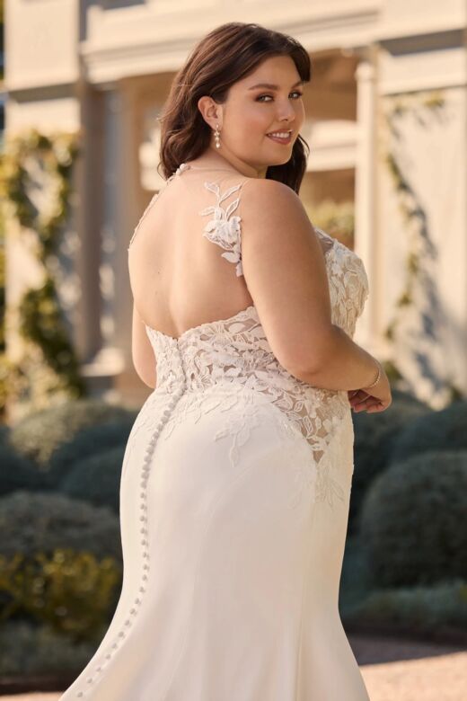 Sophia Tolli Y3161FIHB Coral Sheer Side Cutout Back Bridal Dress