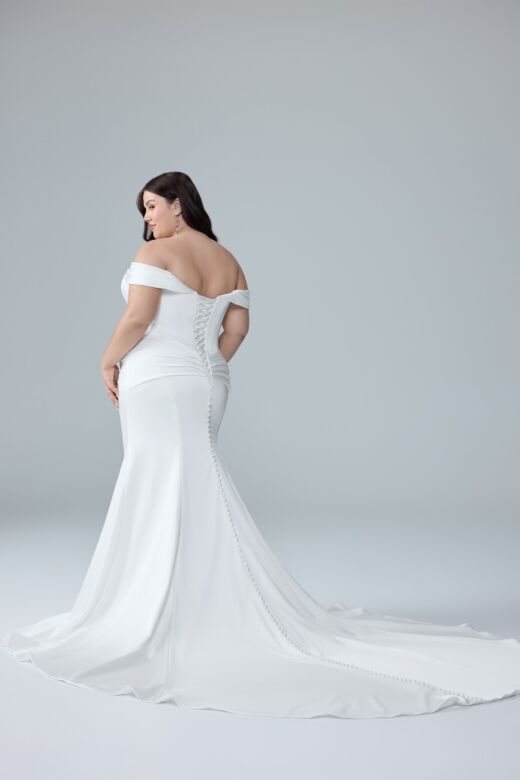 Sophia Tolli Y3245SBLB Blythe Off The Shoulder Satin Wedding Gown