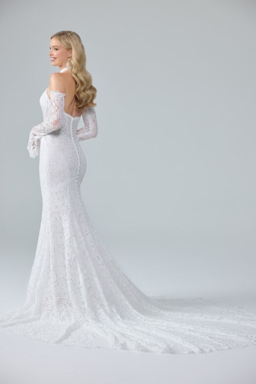 Sophia Tolli Y3249 Penelope Halter Neck Lace Mermaid Bridal Dress
