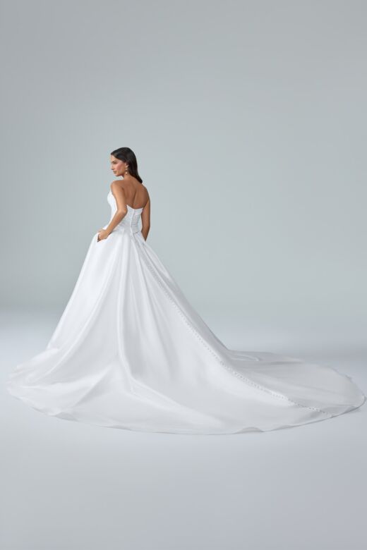 Sophia Tolli Y3250 River Satin High Slit Draped Bridal Gown