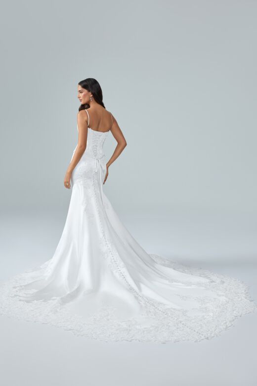 Sophia Tolli Y3253 Priya Spaghetti Strap Lace Petal Train Bridal Gown