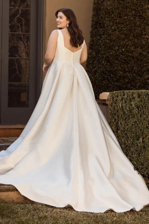 Sophia Tolli Y3149HB Ballina Draped Top Plunging V-Neck Bridal Gown