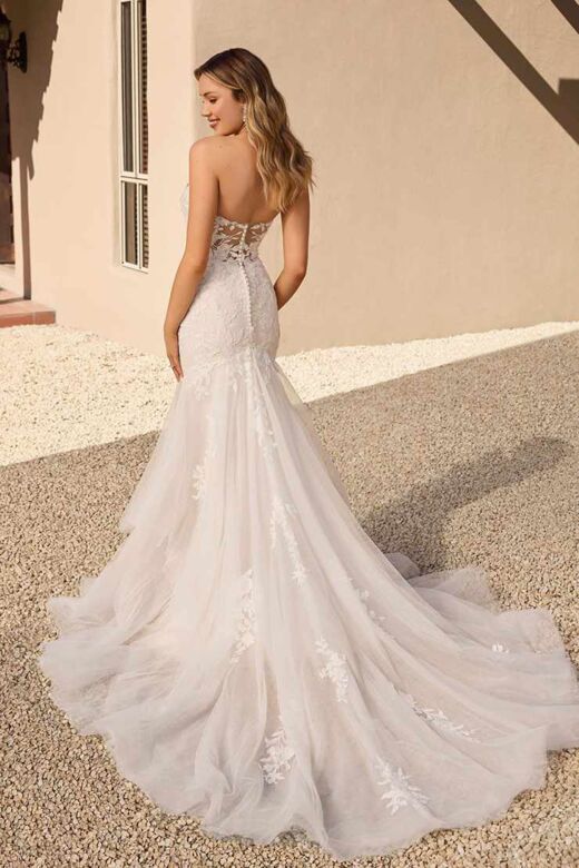 Sophia Tolli Y3148 Isobel Sheer Back Godet Skirt Bridal Dress
