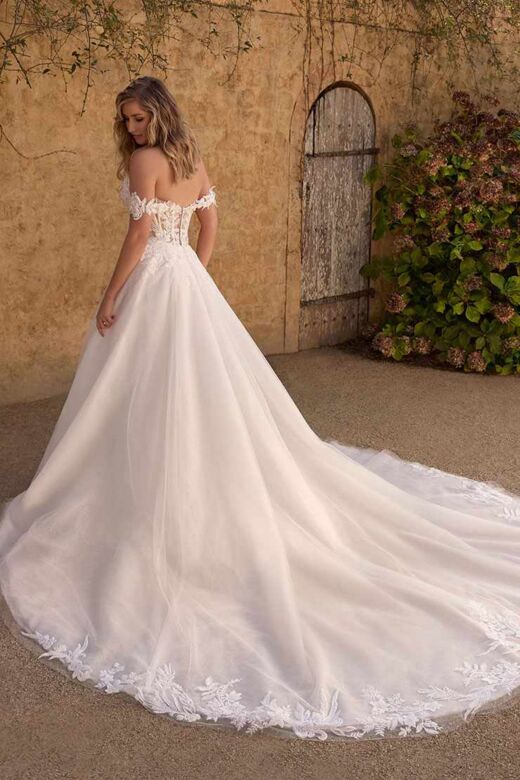 Sophia Tolli Y3157 Camille Plunging Neck Off-The-Shoulder Bridal Dress