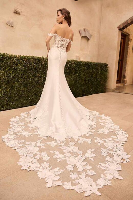 Sophia Tolli Y3163 Dove Sweetheart Neck Lace Train Wedding Dress