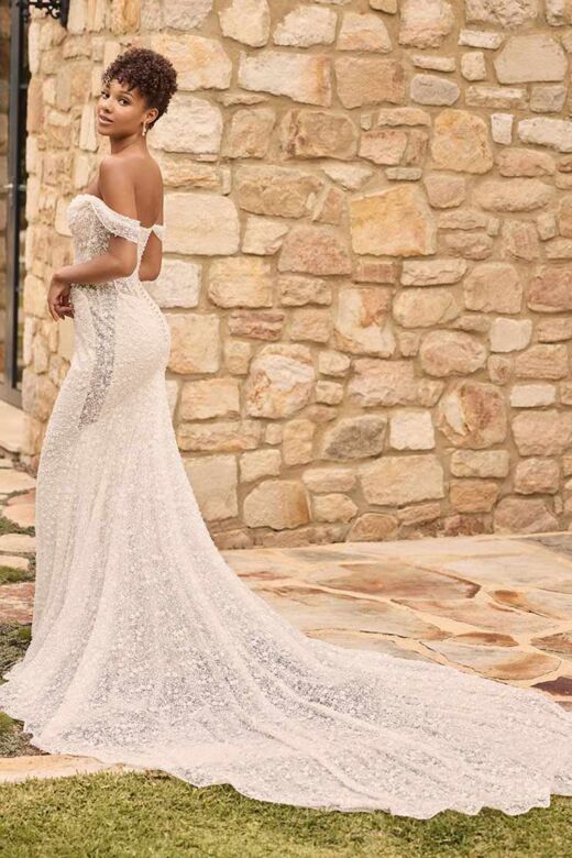 Sophia Tolli Y3175 Sun Cowl Neck Beaded Lace Wedding Gown