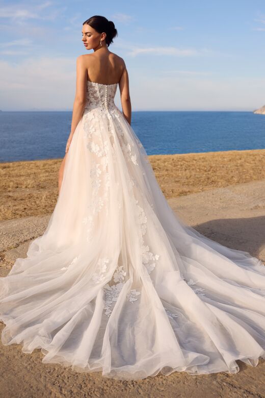 Sophia Tolli Y3190 Betty Gauntlet Sleeve Strapless Lace Wedding Dress