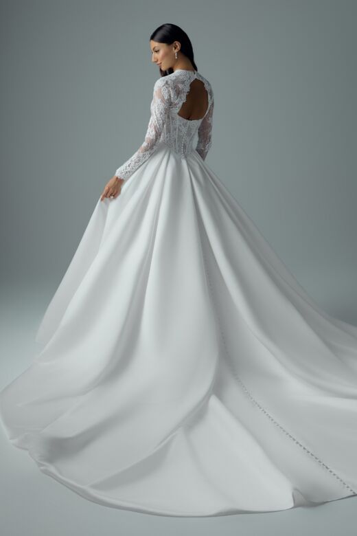 Sophia Tolli Y3221 Bree High Slit Pleated Skirt Wedding Dress