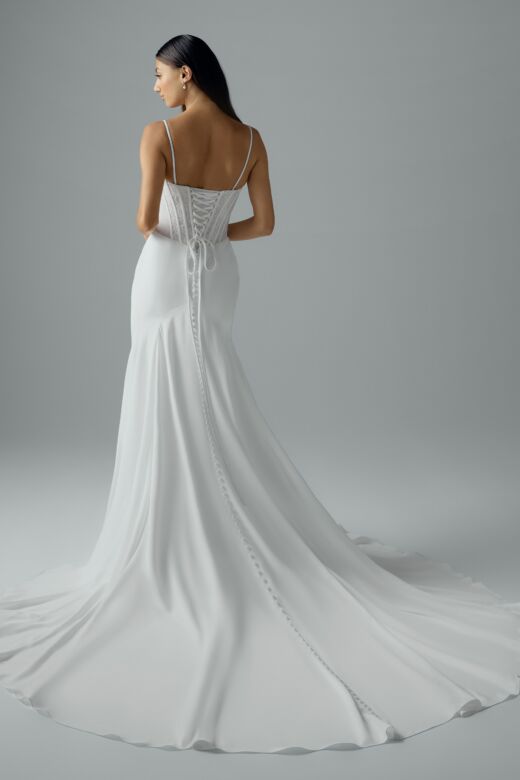 Sophia Tolli Y3230 Vivianne Spaghetti Strap Lace-Up Back Bridal Dress
