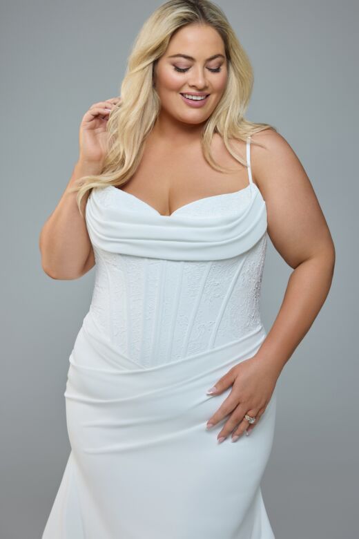 Sophia Tolli Y3230SB Vivianne Lace-Up Back Plus Size Wedding Dress