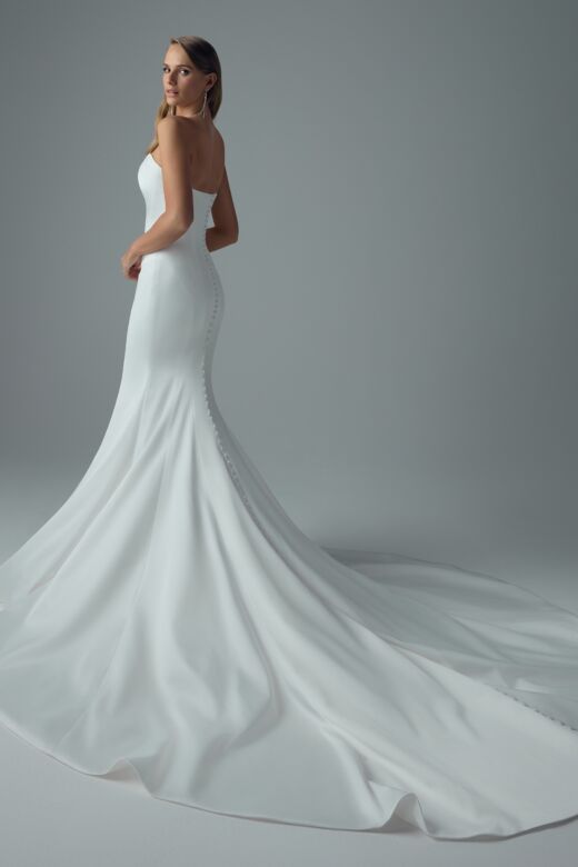 Sophia Tolli Y3232 Athena Scoop Neck Chapel Train Bridal Gown