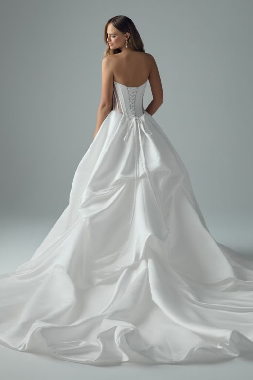 Sophia Tolli Y3233 Tejhaan Sheer Side Pick-Up Skirt Bridal Dress
