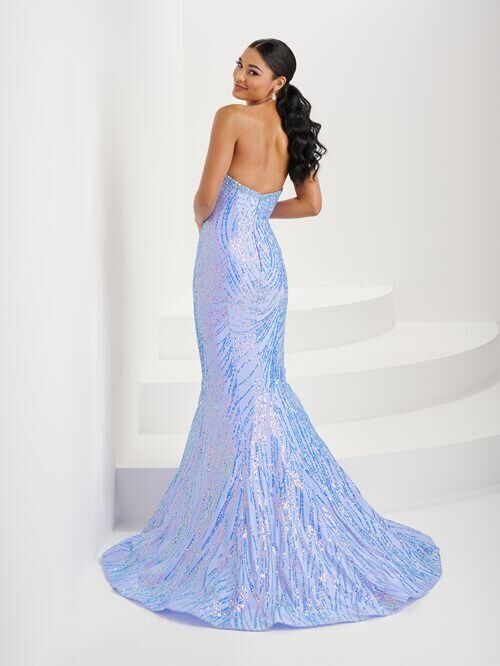 Tiffany Designs 16071 Detached Sleeves Glitter Dress