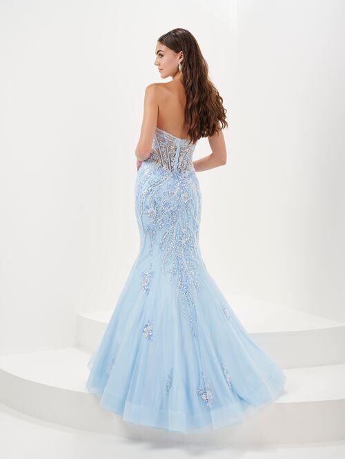 Tiffany Designs 16074 Illusion Corset Strapless Dress