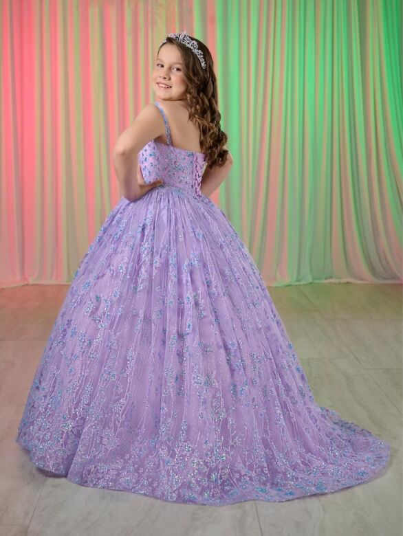 Tiffany Princess 13755 Braided Strap Scoop Neck Mini Pageant Dress