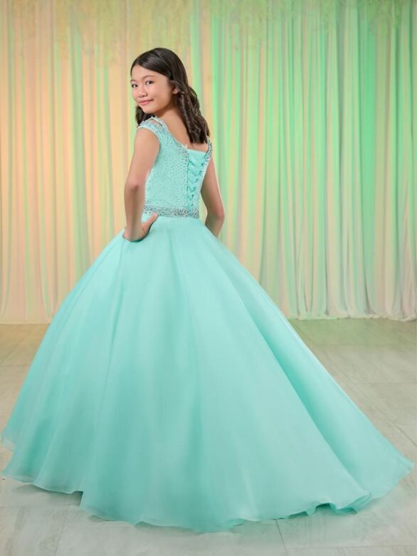 Tiffany Princess 13771 Beaded Bodice Organza Junior Pageant Dress