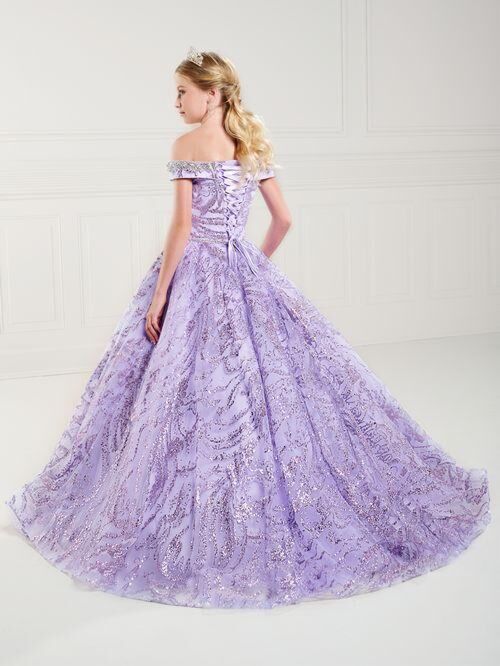 Tiffany Princess 13742 Sparkly Off The Shoulder Mini Pageant Dress