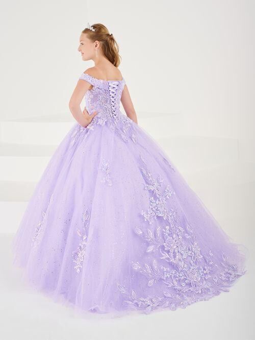 Tiffany Princess 13744 Floral Off The Shoulder Mini Pageant Dress