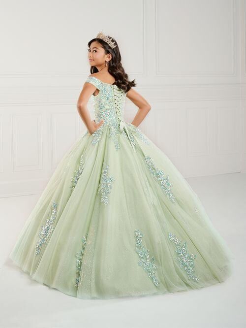 Tiffany Princess 13747 Off The Shoulder Sparkly Mini Pageant Dress