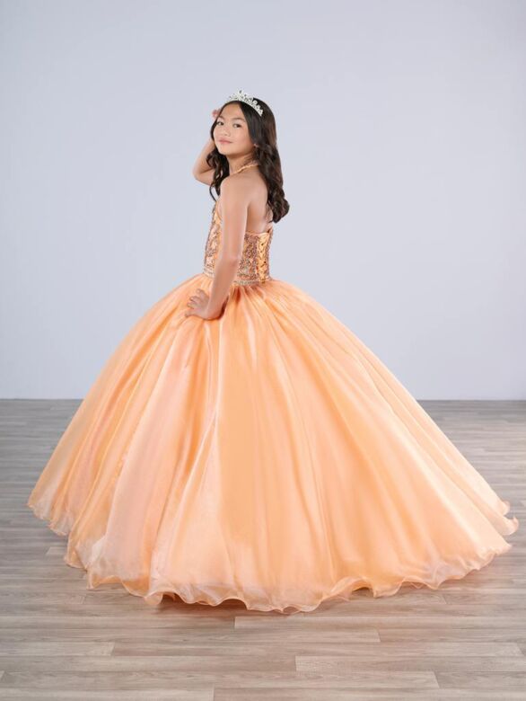 Tiffany Princess 13786 Halter Neck Beaded Junior Pageant Dress