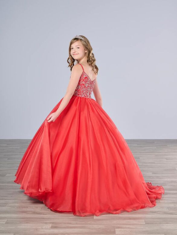 Tiffany Princess 13800 Beaded Bodice V-Back Mini Pageant Gown