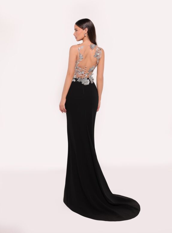 Tarik Ediz 98835 Elizabeth Illusion Back Mother Of The Bride Dress