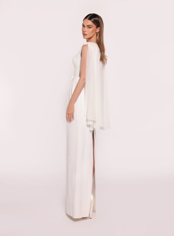Tarik Ediz 98854 Amber Jewel Neck Capelet Mother Of The Bride Gown