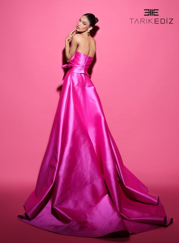 Tarik Ediz 98487 Leonor Detachable Overskirt Strapless Dress