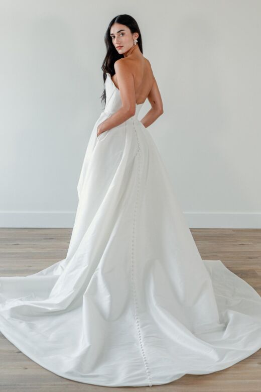 Willowby 52354 Lalima Side Pocket Strapless Wedding Gown