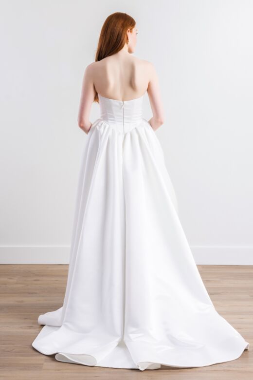 Willowby 54319 Cassia Sweetheart Neck Satin Drop Waist Bridal Gown